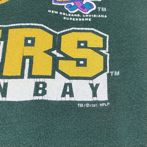 Green Bay Packers 1996 NFC Champions Lee Sport Sweatshirt XL Made in USA - Picture 3 of 11